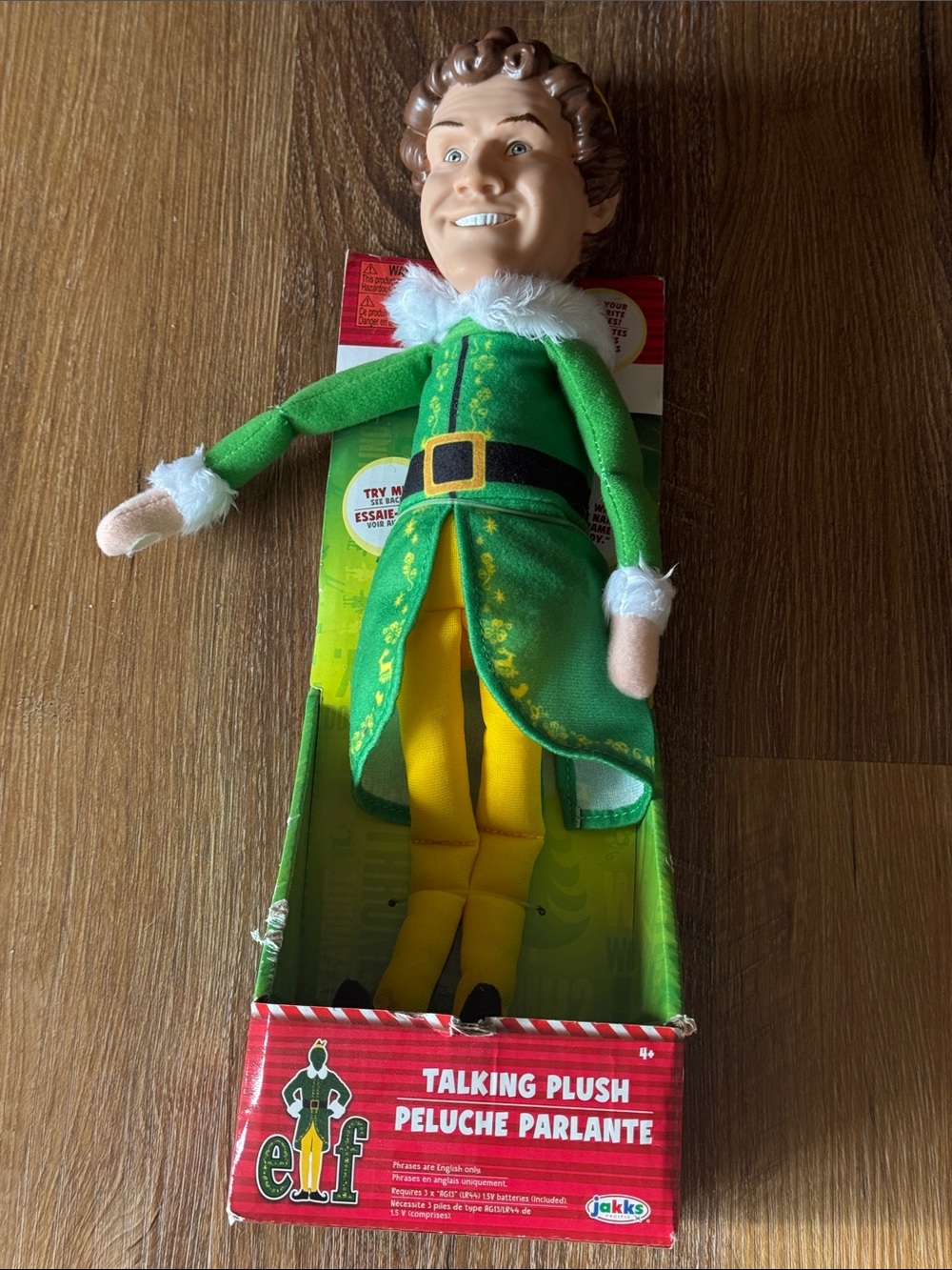 Buddy motion picture movie Elf pull-string talking plush doll DOLL DOES NOT TALK